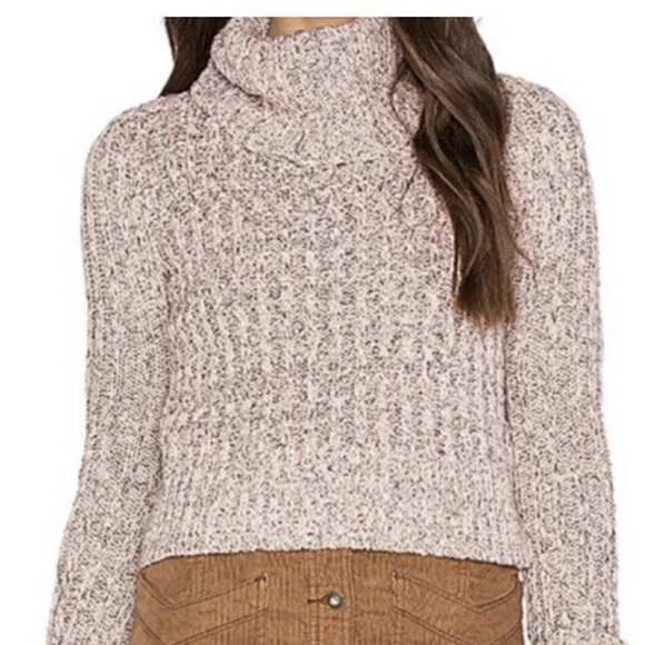 NWOT FREE PEOPLE Cable Crop Sweater Size S - Picture 1 of 5